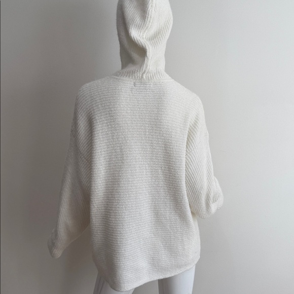 Banana Republic Hoodie Sweater Rib Knit Alpaca Wool Blend - Picture 7 of 11